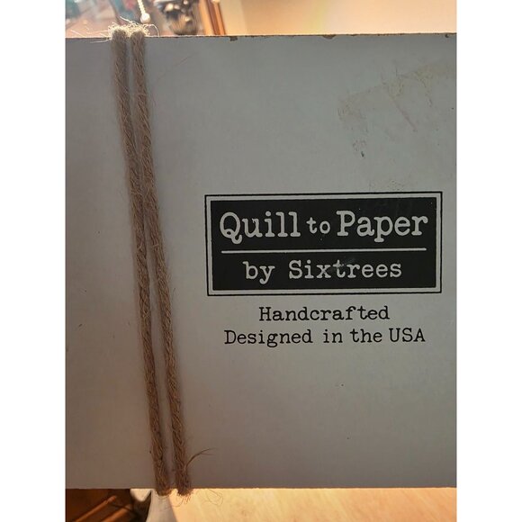 Decorative White Wooden Stacked Books With Inspirational Quotes By Quill To Pape - Picture 3 of 5